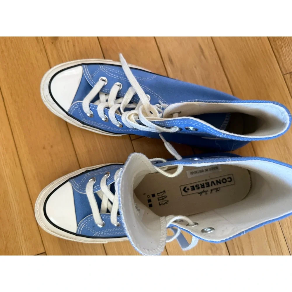 Converse Chuck 70 Hi Top University Blue Canvas Sneakers Mens 7.5 Womens 9 - Picture 9 of 11